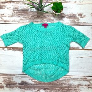 Crocheted Coverup Shirt Short Sleeve T/O Girls Sz 7-8